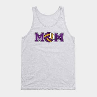 Volleyball Mom Purple and Gold Tank Top